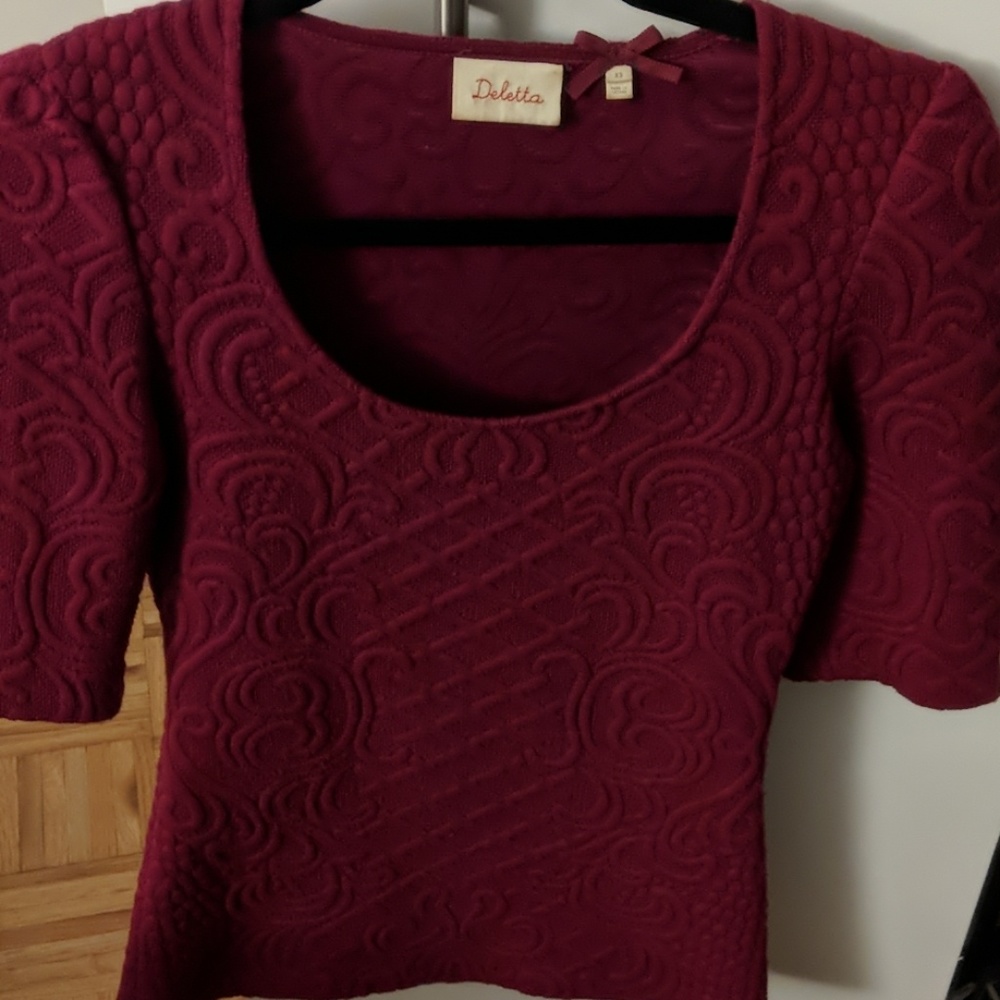 Anthropologie Magenta Blouse